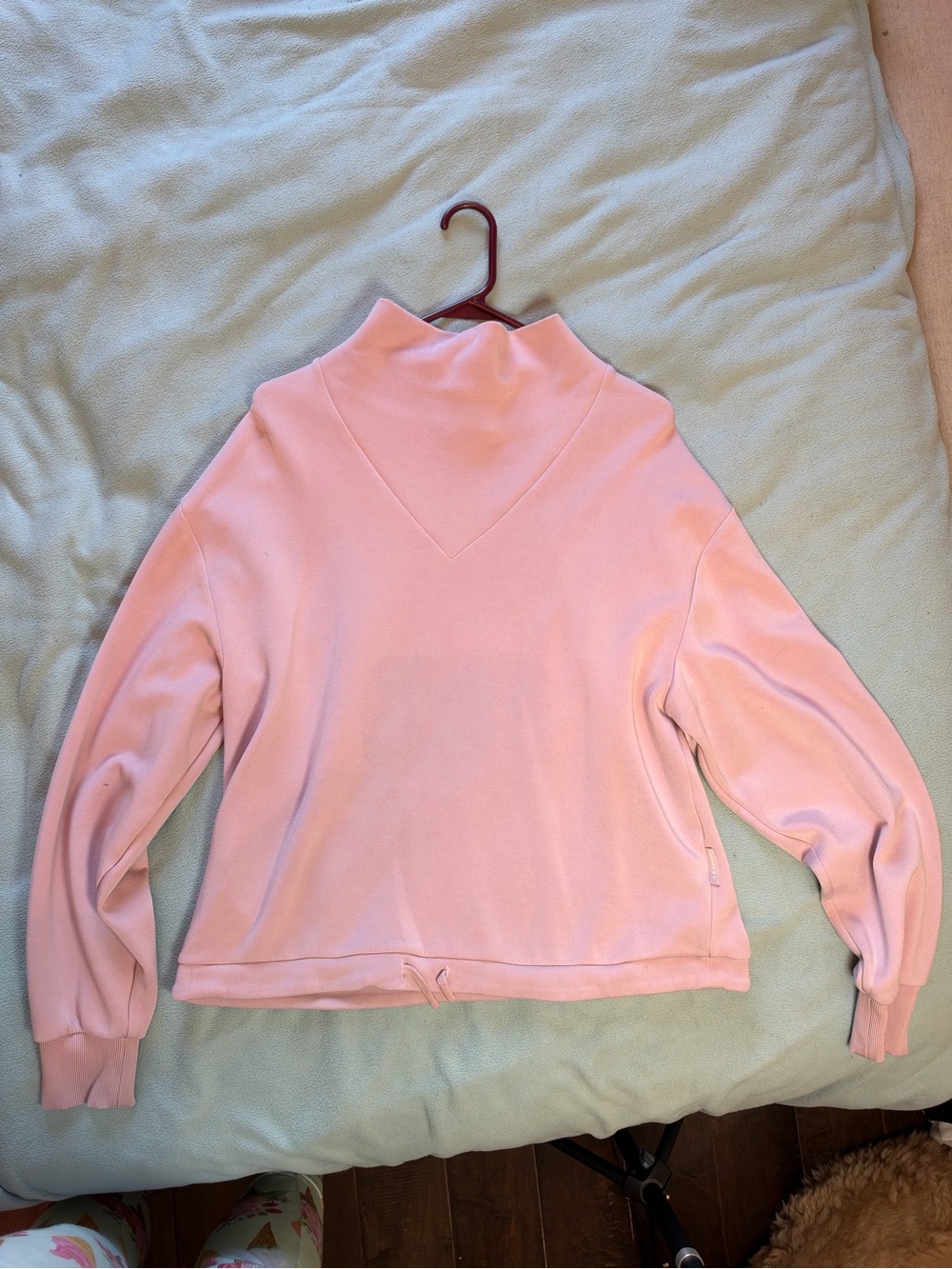 Varley Pink Mock Neck Betsy Sweat Pullover Sweater
